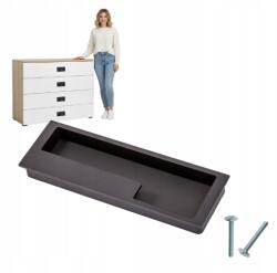 AKS Nova süllyesztett bútorfogantyú roz 128 Fekete Bal (71326)