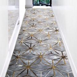 Ruby Covor de Hol Diamond, Lavabil, Antibacterian, Antiderapant, Gri, 300x80 cm (268RBY2174) Covor