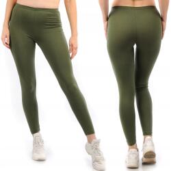LAEMI Női hosszú leggings Lengyel Pamut Lábszármelegítő Khaki XXXL 46 (461-3XL-KHAKI)