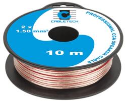  Cablu pentru difuzor CCA 2x1.5 mm transparent, rola 10 m (KAB0397)