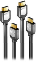 Sentivus Set 2 cabluri HDMI 4K Ultra HD 1, 5 m Sentivus, conectori aurii, negru (S-HD102-150)