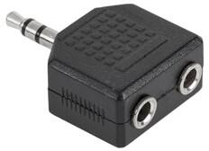  Adaptor jack 3.5 mm tata la 2x 3.5 mm mama pentru audio (ZLA0293)