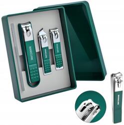  Fröccsenésgátló körömvágó készlet sötétzöld 4 darabos készlet fehér pamut (BTZONE)