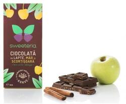 Sweeteria Ciocolata cu lapte mar si scortisoara cu indulcitor din agave, 100g, Sweeteria