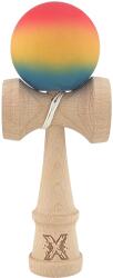 KENDAMA USA X Originala, Profesionala, din Lemn, Rubber Grip, 18 cm, Rosu/Galben/Albastru (161669)