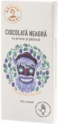 Razvan Idicel Ciocolata neagra 70% cacao cu prune si palinca, 80g, Razvan Idicel