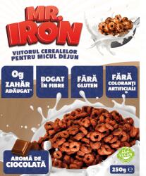Mr. Iron Cereale din ovaz fara zahar si fara gluten Ciocolata inghetata, 250g, Mr. Iron