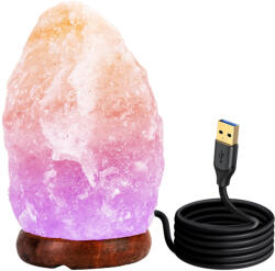LTC Sólámpa Éjjeli Lámpa Himalájai Só Ionizátor Sótömb Usb Rgb (LAMPA SOLNA GA32 SÓL HIMALAJSKA)
