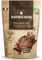 Favrichon Musli bio crocant cu 2 feluri de ciocolata, 375g, Favrichon
