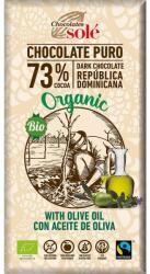 Chocolates Solé Ciocolata neagra cu 73% cacao si ulei de masline Bio, 100g, Chocolates Sole