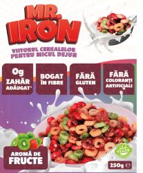 Mr. Iron Cereale din ovaz fara zahar si fara gluten Fructe inghetate, 250g, Mr. Iron