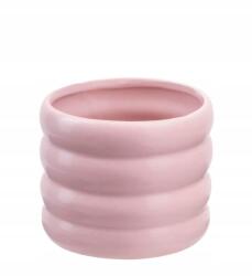Direct home and garden Kerámia virágtartó kaspó kerek mini rózsaszín 11 cm (1939 osłonka różowa)