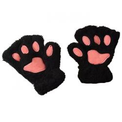 HARAHU Mănuși fără degete Paw - Negru KP21321