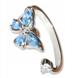 CalmRings Ezüst Gyönyörű Pillangó stresszoldó gyűrű állítható méret ajándék