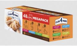 CLUB 4 PAWS Premium Set No. 3 Nedves macskaeledel pack (48х85 g), 4, 08 kg