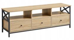 Oskar Tv Szekrény Komód Rtv 3 Nagy Fiókkal Polcok Sonoma 147x40cm (5903332086627)