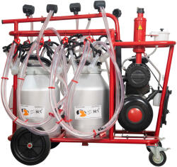 Melasty Aparat de muls oi sau capre Melasty, 2 bidoane aluminiu 40 litri, 8 posturi( ungere) (EMTTDYKC8-2AS)