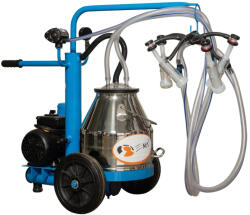 EMT Aparat de muls oi sau capre EMT BLUE, un bidon inox 20 litri, 2 posturi (EMTBLUE2+1GS20)