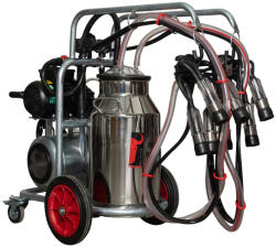 Melasty Aparat de muls vaci Melasty galvanizat, bidon inox 40 litri, 2 posturi( ungere) (EMTDY2-KS40)