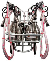 EMT Aparat de muls vaci EMT galvanizat, 2 bidoane inox 30 litri, 2 posturi( ungere) (EMT2+2US30)