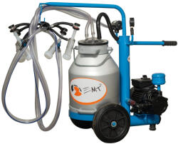 EMT Aparat de muls oi sau capre EMT BLUE, un bidon aluminiu 20 litri, 2 posturi (EMTBLUE2+1GA20)