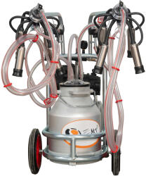 EMT Aparat de muls vaci EMT galvanizat, un bidon aluminiu 40 litri, 2 posturi( ungere) (EMT2+1UA40)