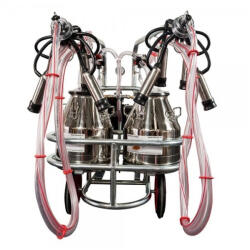 EMT Aparat de muls vaci EMT galvanizat, 2 bidoane inox 30 litri, 2 posturi( uscat) (EMT2+2S30)