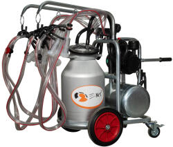 Melasty Aparat de muls oi sau capre Melasty galvanizat, bidon aluminiu 40 litri, 4 posturi( uscat) (EMTDKKC4-SA40)