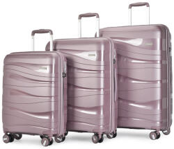 BONTOUR "flow" 4-kerekes bőrönd szett, levendula