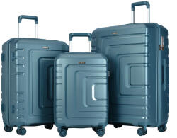 BONTOUR "charm" 4-kerekes bőrönd szett, jeges kék