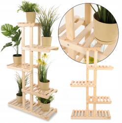 Wamar-Sosenka Fából készült virágtartó állvány Nagy Strapabíró Öko (RKA6_117X068X25_NAK1)