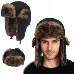  Téli sapka Férfi fülmelegítő Meleg vízálló sífülvédő Fekete