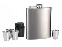 Hurtnet Csípő Lombik Fém 240ML 4 Db 30ML-ES Pohár A Csomagban , ajándék (0845X)