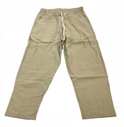  Old Money férfi nadrág M bézs lenvászon széles nyári kényelem (KN13/127-18)