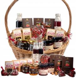 Green Touch Ajándékkosár Nagy Fonott Tea Szett Édességek Szirupok Születésnapra (KR19)