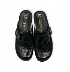  La Plume női cipő 39-es méret - virágmintás bőr flip-flop papucs (KN9/K-110)