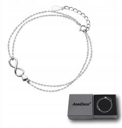 Ann Eivor Női Karkötő Ezüst Láncok Infinity Szív Ajándék (Bransoletka Srebrna Infinity Serduszka)