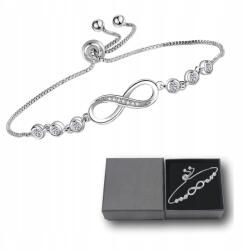 Ann Eivor Karkötő Ezüst Láncok Kristályok Infinity Ajándék (Bransoletka Srebrna Nieskończoność Kryształki)