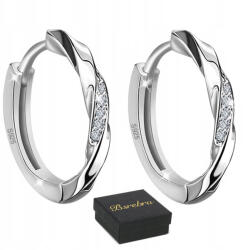 Bsrebra Fülbevaló Ezüst Próba 925 Kerekek cirkóniákkal Ezüst Karikák Női