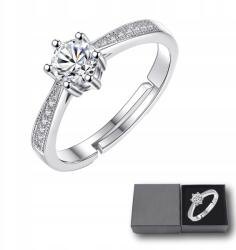 Ann Eivor Női Gyűrű Ezüst Kristályok Állítható Klasszikus Tökéletes Ajándék