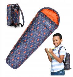 meteor Gyerek Hálózsák Hátizsákkal Meteor Múmia Ymer Robot (130+30)x60/40cm (81158)