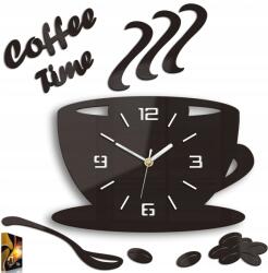 ModernClock Konyhai falióra 3D Csésze Wenge Csendes (Filiżanka 3D WENGE)