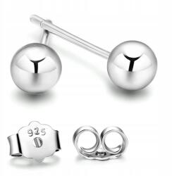 Larezo Gyönyörű Ezüst Fülbevaló Golyók 3mm 4mm 5mm Klasszikus Stiftek Ezüst 925 (długie dla dziewczynki kobiet koła kółka 06)