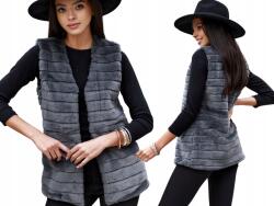  Női meleg szőrme mellény antracit, XL (2114-antracithe-XL)