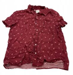 American Eagle férfi ing XL bordó flamingós rövid ujjú