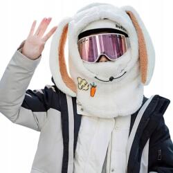  Kémény sapka Nyuszi fülekkel Sál Ideális Síeléshez Meleg Sisak (Czapka Króliczek Z uszami komin szalik)