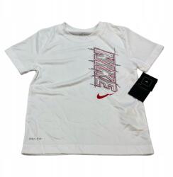Nike gyerek póló Dri Fit fehér logó r 116-122 (6/7 év) új (KN13/136-56)