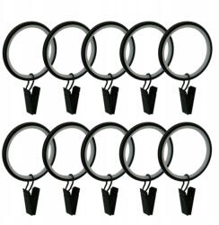 Imperia Deco Kerék békával fi függönykarnishoz 25 mm Csendes Kerekek 10 db Fekete Matt (KÓŁKO CICHE 25mm CZARNY MAT KPL10)