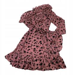 Nasty Gal Ruha Nasty Gal rózsaszín virágmintás fodros 40-es méret Eu (F16-16)