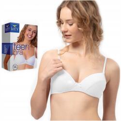 Key Melltartó Merevítő Nélkül 65AA sima fehér melltartó tini pamut Key (5904765507154)